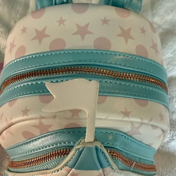 Loungefly Disney Dumbo Exclusive Mini Backpack Circus Tent Light-Up NWT🎪🩵🩷 - Picture 9 of 12
